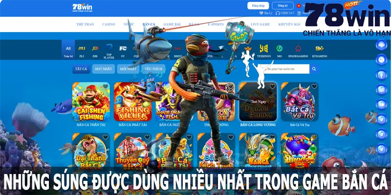 Những súng được dùng nhiều nhất trong game