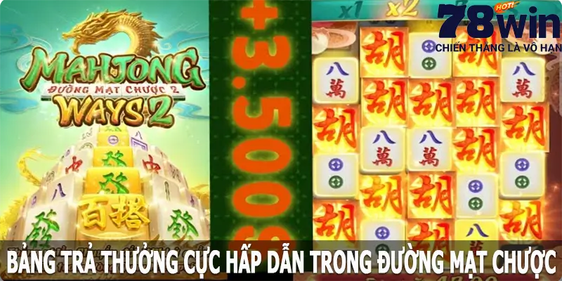 Bảng trả thưởng cực hấp dẫn trong Đường Mạt Chược